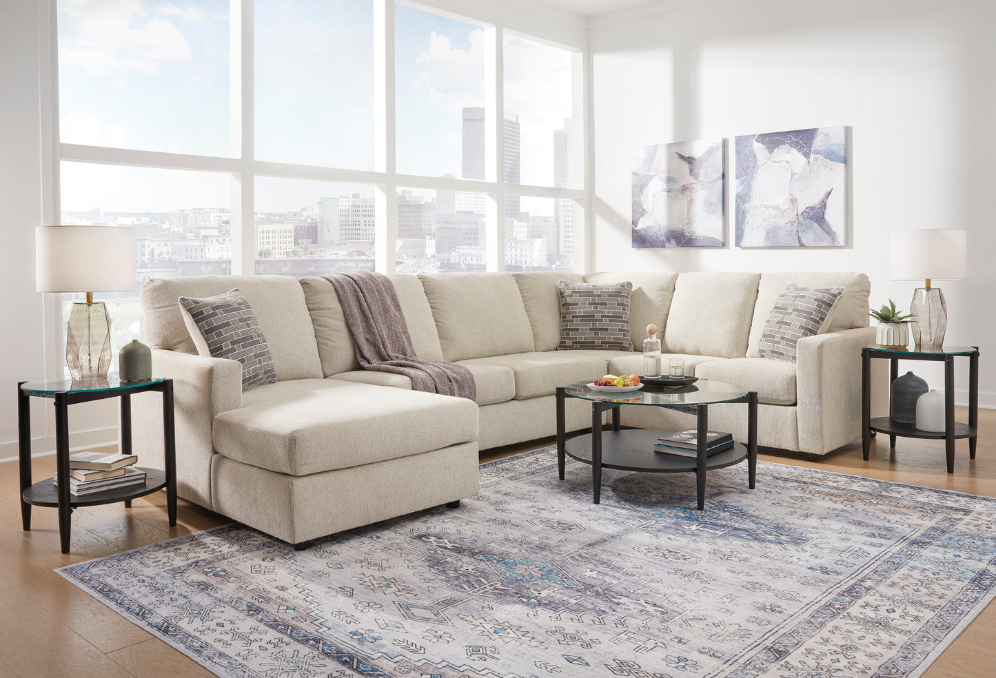 Edenfield 3-Piece Sectional with Chaise