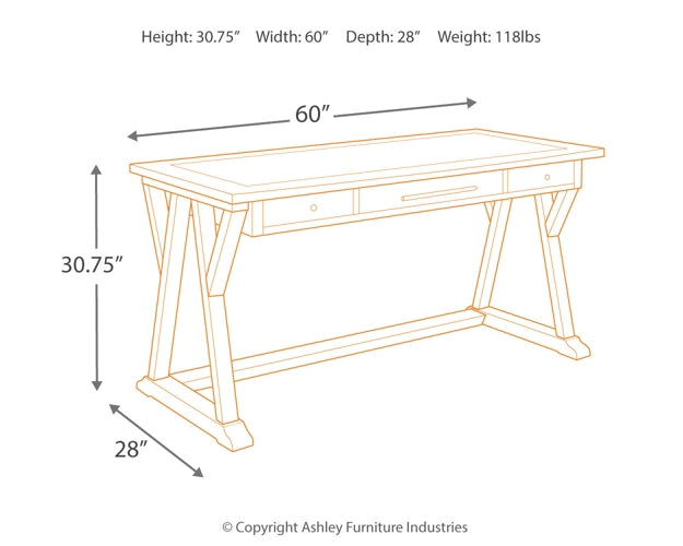 Luxenford Home Office Large Leg Desk