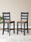 Gesthaven Counter Height Dining Table and 2 Barstools