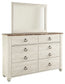 Willowton Dresser and Mirror