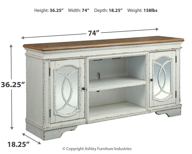 Realyn XL TV Stand w/Fireplace Option