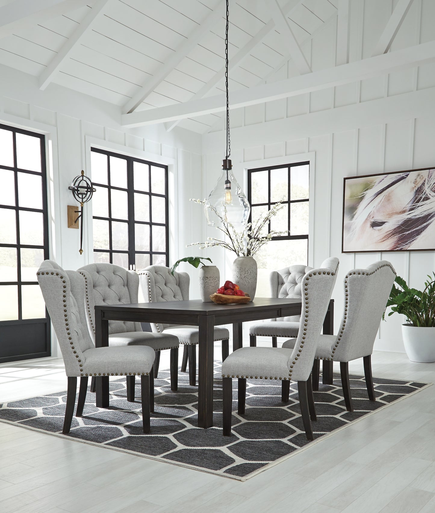 Jeanette Dining Table and 6 Chairs