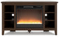 Camiburg Corner TV Stand with Electric Fireplace