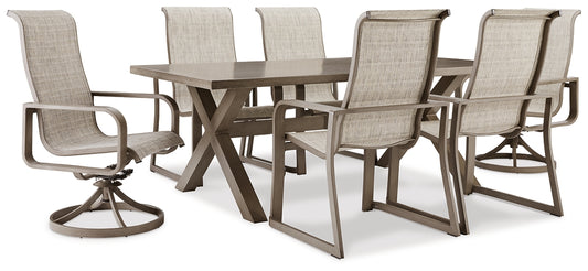 Beach Front Outdoor Dining Table and 6 Chairs